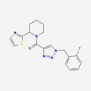 1-{[1-(2-fluorobenzyl)-1H-1,2,3-triazol-4-yl]carbonyl}-2-(1,3-thiazol-2-yl)piperidine