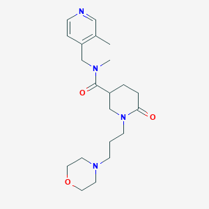 N-methyl-N-[(3-methyl-4-pyridinyl)methyl]-1-[3-(4-morpholinyl)propyl]-6-oxo-3-piperidinecarboxamide
