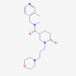 molecular formula C21H32N4O3 B6115893 N-methyl-N-[(3-methyl-4-pyridinyl)methyl]-1-[3-(4-morpholinyl)propyl]-6-oxo-3-piperidinecarboxamide 