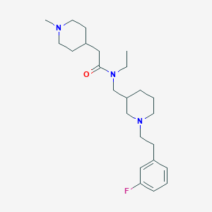 N-ethyl-N-({1-[2-(3-fluorophenyl)ethyl]-3-piperidinyl}methyl)-2-(1-methyl-4-piperidinyl)acetamide