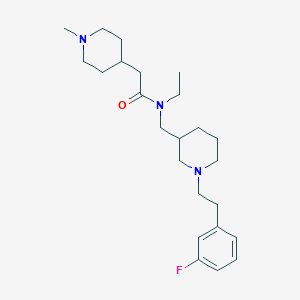 molecular formula C24H38FN3O B6115900 N-ethyl-N-({1-[2-(3-fluorophenyl)ethyl]-3-piperidinyl}methyl)-2-(1-methyl-4-piperidinyl)acetamide 