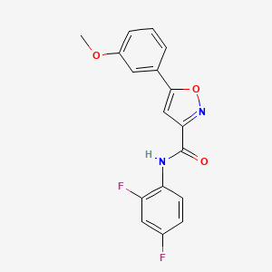 molecular formula C17H12F2N2O3 B6115905 N-(2,4-difluorophenyl)-5-(3-methoxyphenyl)-3-isoxazolecarboxamide 