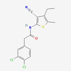 N-(3-cyano-4-ethyl-5-methyl-2-thienyl)-2-(3,4-dichlorophenyl)acetamide