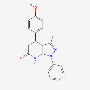 4-(4-hydroxyphenyl)-3-methyl-1-phenyl-1,4,5,7-tetrahydro-6H-pyrazolo[3,4-b]pyridin-6-one