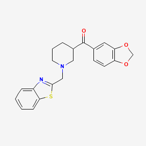 1,3-benzodioxol-5-yl[1-(1,3-benzothiazol-2-ylmethyl)-3-piperidinyl]methanone