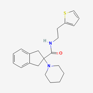 molecular formula C21H26N2OS B6115938 2-(1-piperidinyl)-N-[2-(2-thienyl)ethyl]-2-indanecarboxamide 