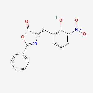 molecular formula C16H10N2O5 B6115945 4-(2-hydroxy-3-nitrobenzylidene)-2-phenyl-1,3-oxazol-5(4H)-one 