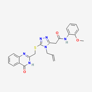 2-(4-allyl-5-{[(4-oxo-3,4-dihydro-2-quinazolinyl)methyl]thio}-4H-1,2,4-triazol-3-yl)-N-(2-methoxyphenyl)acetamide