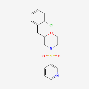 molecular formula C16H17ClN2O3S B6115951 2-(2-chlorobenzyl)-4-(3-pyridinylsulfonyl)morpholine 