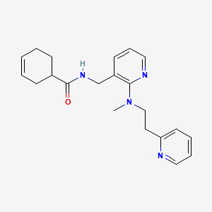 molecular formula C21H26N4O B6115958 N-[(2-{methyl[2-(2-pyridinyl)ethyl]amino}-3-pyridinyl)methyl]-3-cyclohexene-1-carboxamide 