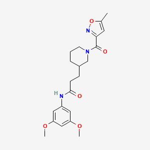 N-(3,5-dimethoxyphenyl)-3-{1-[(5-methyl-3-isoxazolyl)carbonyl]-3-piperidinyl}propanamide