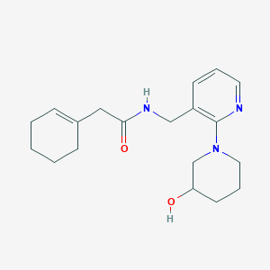 2-(1-cyclohexen-1-yl)-N-{[2-(3-hydroxy-1-piperidinyl)-3-pyridinyl]methyl}acetamide