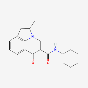molecular formula C19H22N2O2 B6115987 N-cyclohexyl-2-methyl-6-oxo-1,2-dihydro-6H-pyrrolo[3,2,1-ij]quinoline-5-carboxamide 