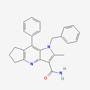 molecular formula C25H23N3O B6115995 1-benzyl-2-methyl-8-phenyl-1,5,6,7-tetrahydrocyclopenta[b]pyrrolo[2,3-e]pyridine-3-carboxamide 