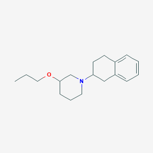molecular formula C18H27NO B6116048 3-propoxy-1-(1,2,3,4-tetrahydro-2-naphthalenyl)piperidine 