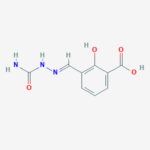 molecular formula C9H9N3O4 B6116056 3-[2-(aminocarbonyl)carbonohydrazonoyl]-2-hydroxybenzoic acid 