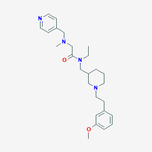 molecular formula C26H38N4O2 B6116075 N~1~-ethyl-N~1~-({1-[2-(3-methoxyphenyl)ethyl]-3-piperidinyl}methyl)-N~2~-methyl-N~2~-(4-pyridinylmethyl)glycinamide 
