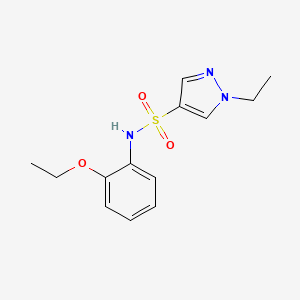 molecular formula C13H17N3O3S B6116104 N-(2-ethoxyphenyl)-1-ethyl-1H-pyrazole-4-sulfonamide 