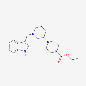 molecular formula C21H30N4O2 B6116107 ethyl 4-[1-(1H-indol-3-ylmethyl)-3-piperidinyl]-1-piperazinecarboxylate 
