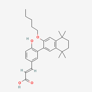 molecular formula C28H36O4 B611612 (2E)-3-{4-羟基-3-[5,5,8,8-四甲基-3-(戊氧基)-5,6,7,8-四氢萘-2-基]苯基}丙-2-烯酸 CAS No. 847239-17-2