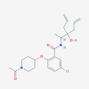 2-[(1-acetyl-4-piperidinyl)oxy]-N-(2-allyl-2-hydroxy-1-methyl-4-penten-1-yl)-5-chlorobenzamide