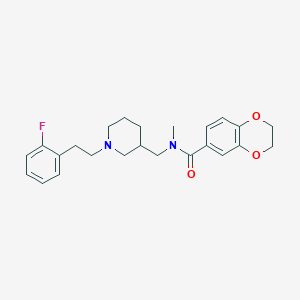 N-({1-[2-(2-fluorophenyl)ethyl]-3-piperidinyl}methyl)-N-methyl-2,3-dihydro-1,4-benzodioxine-6-carboxamide