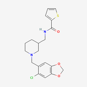 molecular formula C19H21ClN2O3S B6116183 N-({1-[(6-chloro-1,3-benzodioxol-5-yl)methyl]-3-piperidinyl}methyl)-2-thiophenecarboxamide 