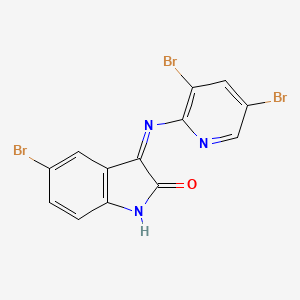 5-bromo-3-[(3,5-dibromo-2-pyridinyl)imino]-1,3-dihydro-2H-indol-2-one