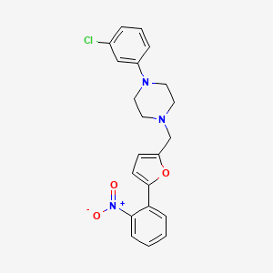 1-(3-chlorophenyl)-4-{[5-(2-nitrophenyl)-2-furyl]methyl}piperazine