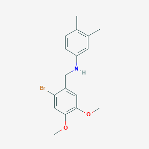 molecular formula C17H20BrNO2 B6116211 (2-bromo-4,5-dimethoxybenzyl)(3,4-dimethylphenyl)amine 