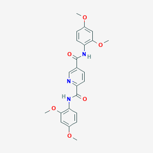 molecular formula C23H23N3O6 B6116243 N,N'-bis(2,4-dimethoxyphenyl)-2,5-pyridinedicarboxamide 