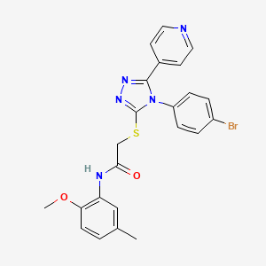 2-{[4-(4-bromophenyl)-5-(4-pyridinyl)-4H-1,2,4-triazol-3-yl]thio}-N-(2-methoxy-5-methylphenyl)acetamide