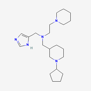 N-[(1-cyclopentyl-3-piperidinyl)methyl]-N-(1H-imidazol-4-ylmethyl)-2-(1-piperidinyl)ethanamine