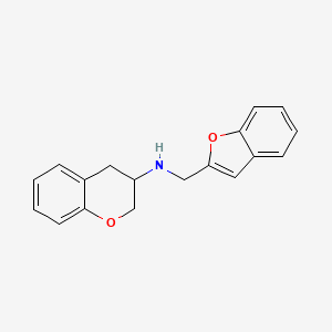 molecular formula C18H17NO2 B6116291 (1-benzofuran-2-ylmethyl)3,4-dihydro-2H-chromen-3-ylamine 