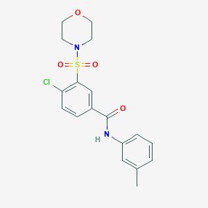 molecular formula C18H19ClN2O4S B6116317 4-chloro-N-(3-methylphenyl)-3-(4-morpholinylsulfonyl)benzamide 