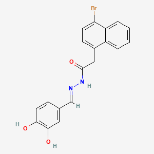 molecular formula C19H15BrN2O3 B6116330 2-(4-bromo-1-naphthyl)-N'-(3,4-dihydroxybenzylidene)acetohydrazide 
