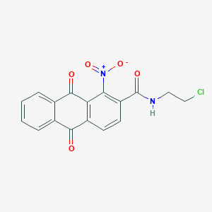 molecular formula C17H11ClN2O5 B6116382 N-(2-chloroethyl)-1-nitro-9,10-dioxo-9,10-dihydroanthracene-2-carboxamide 