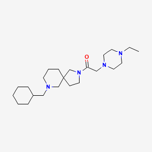 molecular formula C23H42N4O B6116411 7-(cyclohexylmethyl)-2-[(4-ethyl-1-piperazinyl)acetyl]-2,7-diazaspiro[4.5]decane 