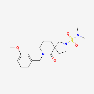 molecular formula C18H27N3O4S B6116434 7-(3-methoxybenzyl)-N,N-dimethyl-6-oxo-2,7-diazaspiro[4.5]decane-2-sulfonamide 