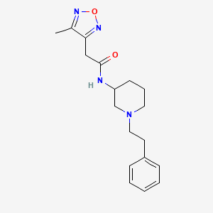 2-(4-methyl-1,2,5-oxadiazol-3-yl)-N-[1-(2-phenylethyl)-3-piperidinyl]acetamide