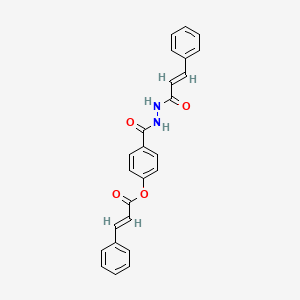molecular formula C25H20N2O4 B6116451 4-[(2-cinnamoylhydrazino)carbonyl]phenyl 3-phenylacrylate 