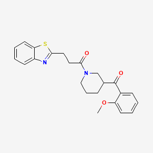 {1-[3-(1,3-benzothiazol-2-yl)propanoyl]-3-piperidinyl}(2-methoxyphenyl)methanone