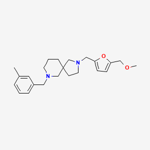 2-{[5-(methoxymethyl)-2-furyl]methyl}-7-(3-methylbenzyl)-2,7-diazaspiro[4.5]decane