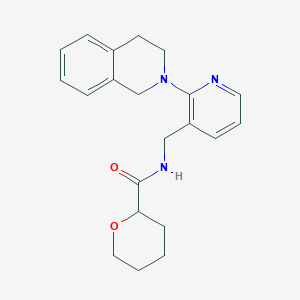 N-{[2-(3,4-dihydro-2(1H)-isoquinolinyl)-3-pyridinyl]methyl}tetrahydro-2H-pyran-2-carboxamide