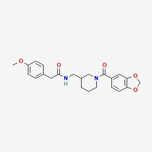 N-{[1-(1,3-benzodioxol-5-ylcarbonyl)-3-piperidinyl]methyl}-2-(4-methoxyphenyl)acetamide