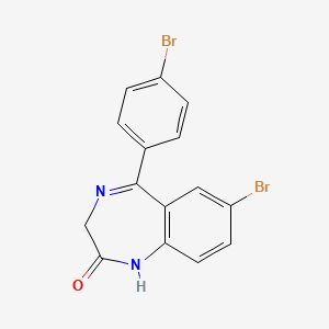 molecular formula C15H10Br2N2O B6116500 7-bromo-5-(4-bromophenyl)-1,3-dihydro-2H-1,4-benzodiazepin-2-one CAS No. 65247-12-3