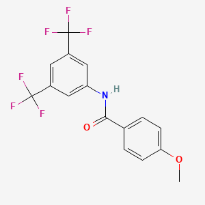 molecular formula C16H11F6NO2 B6116530 N-[3,5-bis(trifluoromethyl)phenyl]-4-methoxybenzamide 