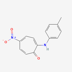 molecular formula C14H12N2O3 B6116540 2-[(4-methylphenyl)amino]-5-nitro-2,4,6-cycloheptatrien-1-one 