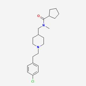 molecular formula C21H31ClN2O B6116572 N-({1-[2-(4-chlorophenyl)ethyl]-4-piperidinyl}methyl)-N-methylcyclopentanecarboxamide 
