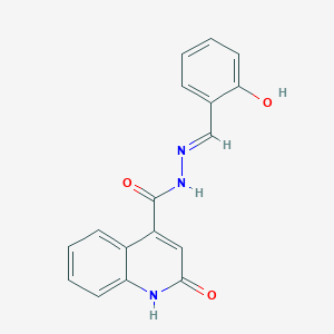 2-hydroxy-N'-(2-hydroxybenzylidene)-4-quinolinecarbohydrazide